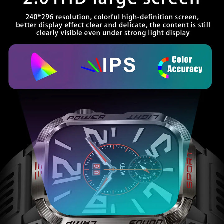 Men’s Waterproof Smartwatch with Bluetooth Calls & Fitness Tracking